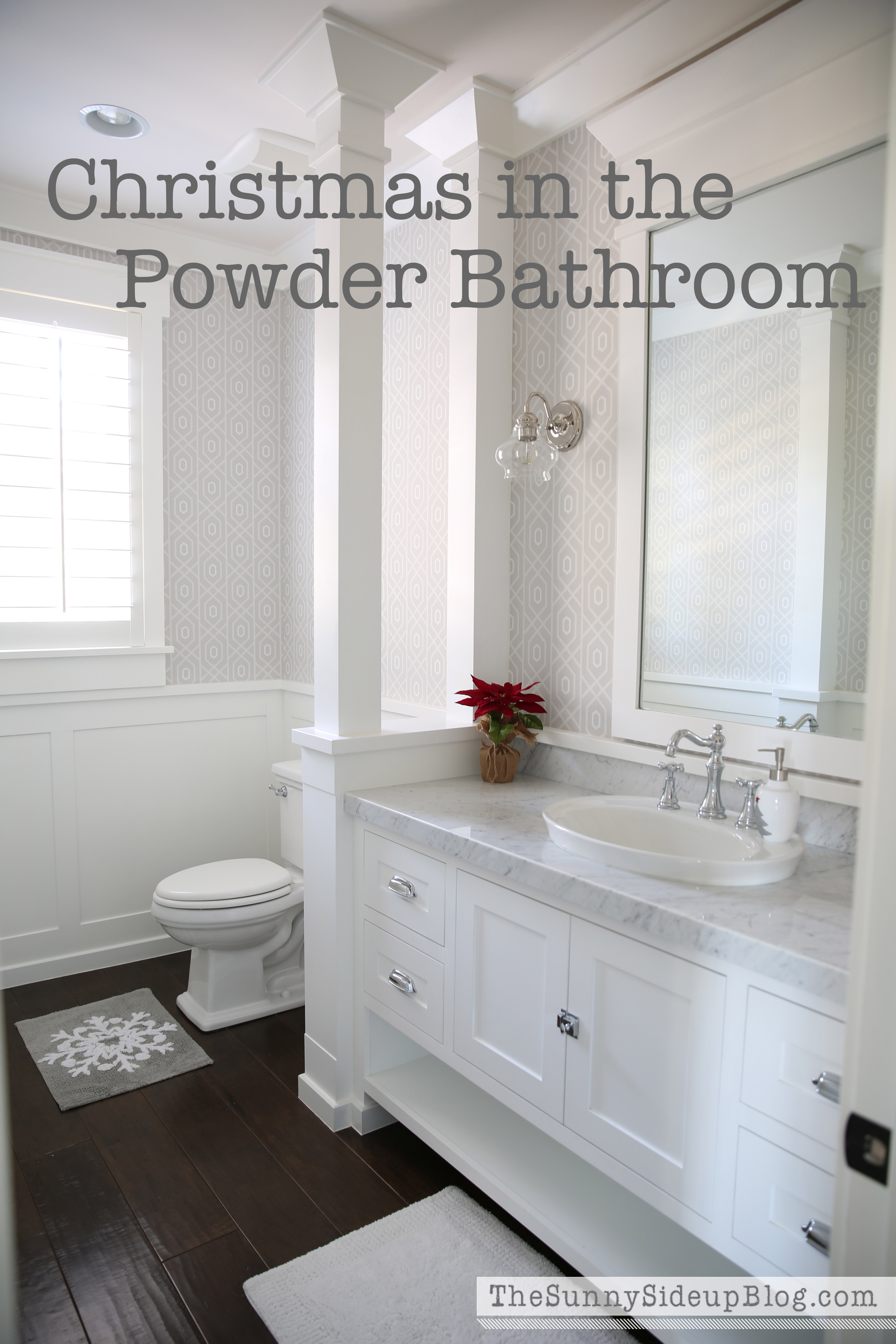Christmas in the powder bathroom the sunny side up blog