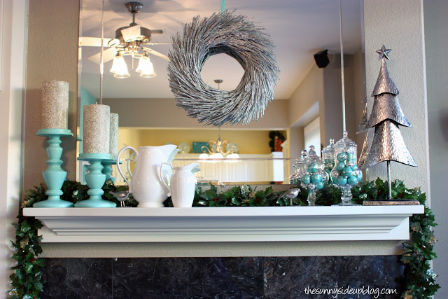 Winter and Valentines Mantel