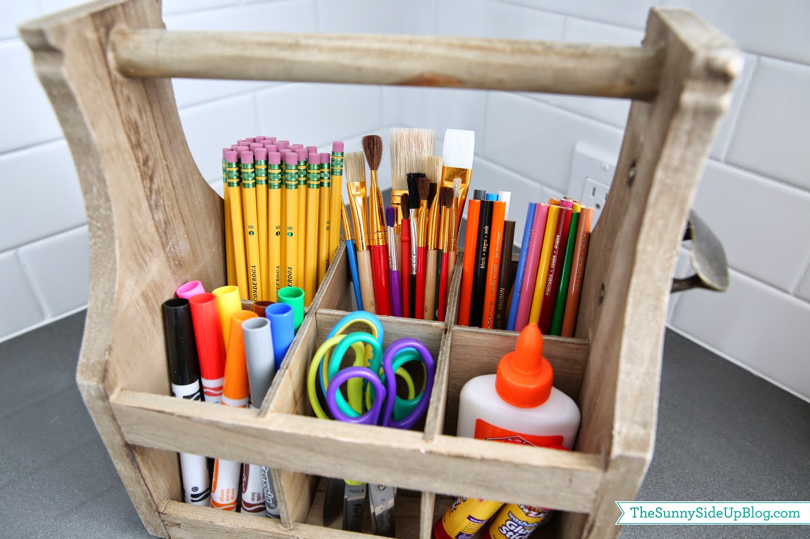 Organized art caddy - The Sunny Side Up Blog