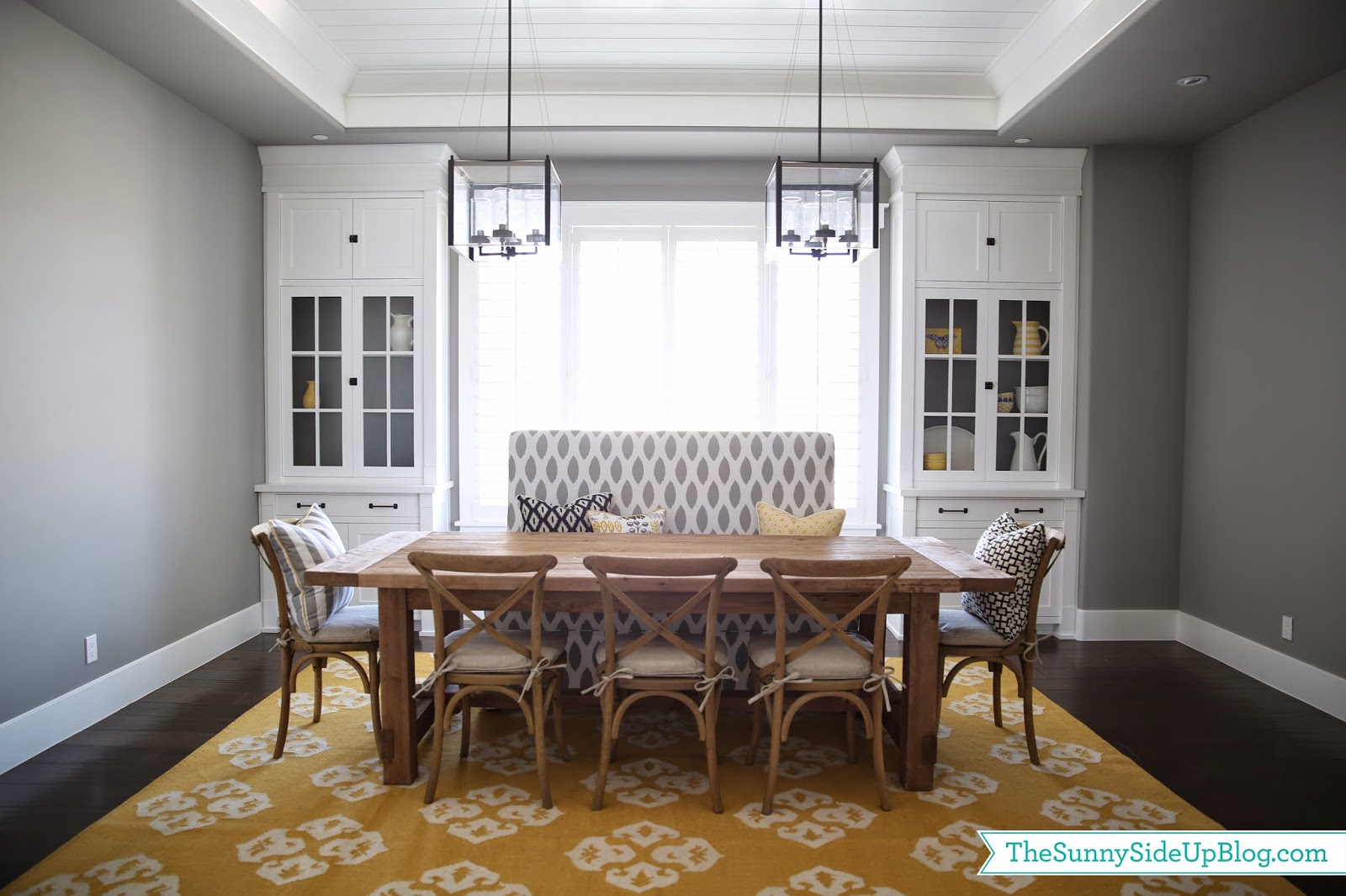 pillows on dining room chairs