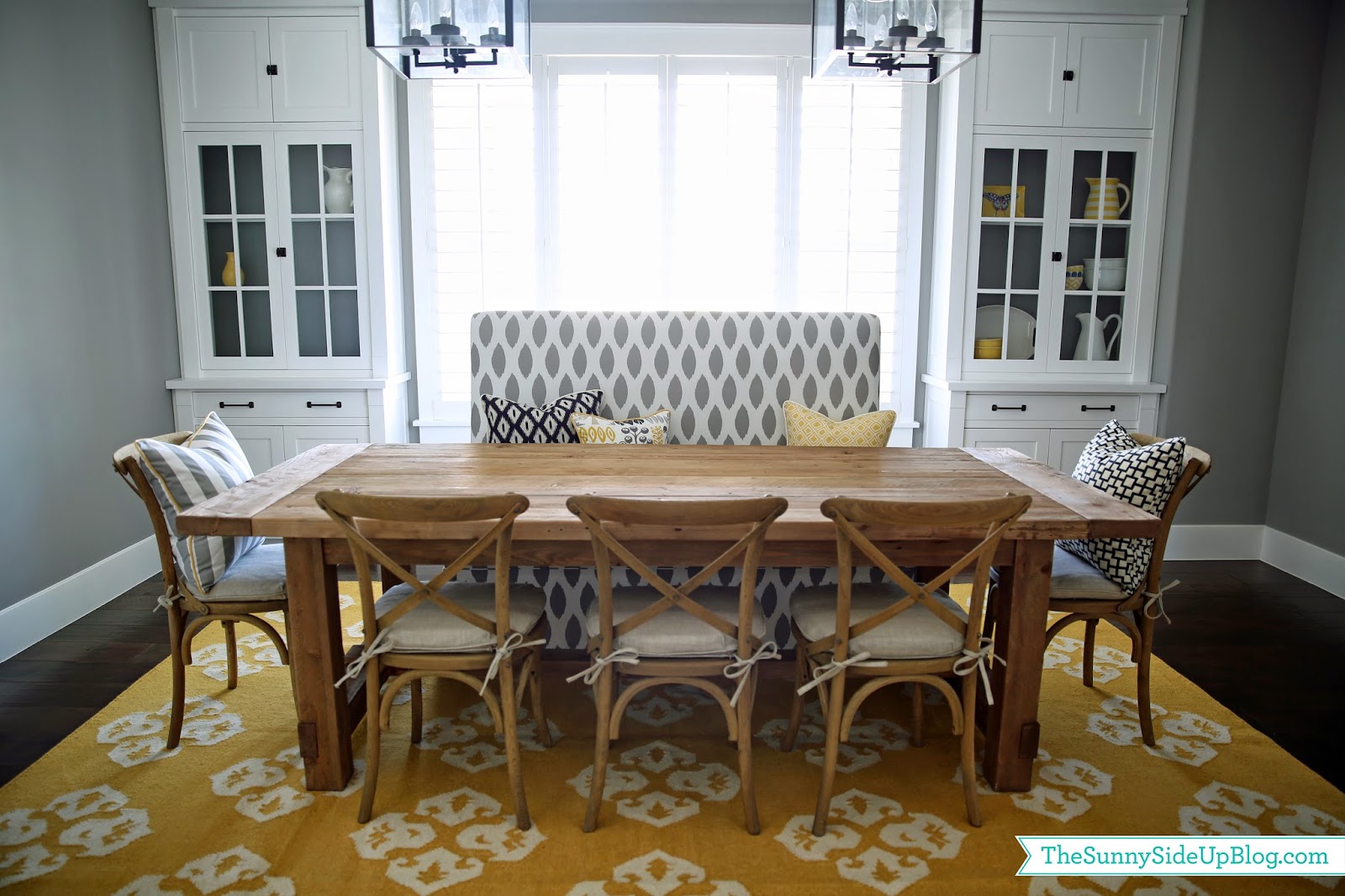 pillows on dining room chairs