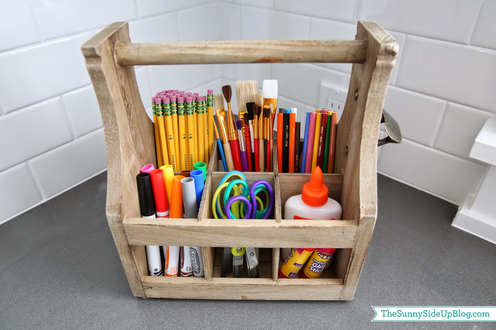 Organized art caddy - The Sunny Side Up Blog