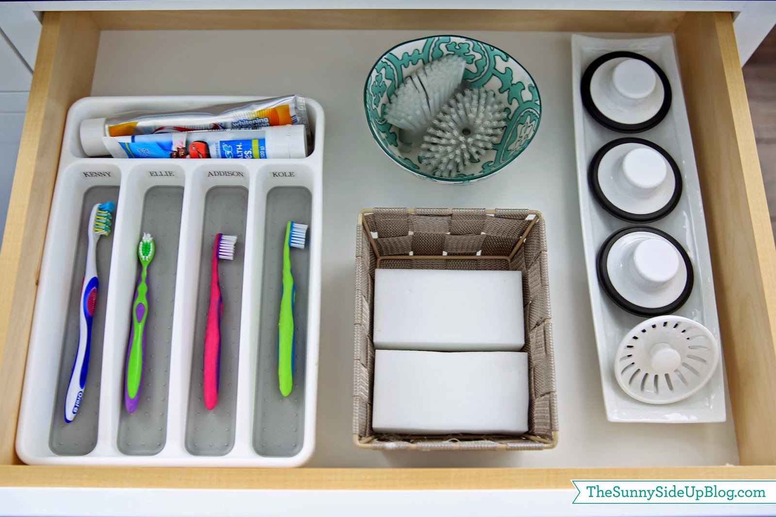 Organized Bathroom Drawers - The Sunny Side Up Blog