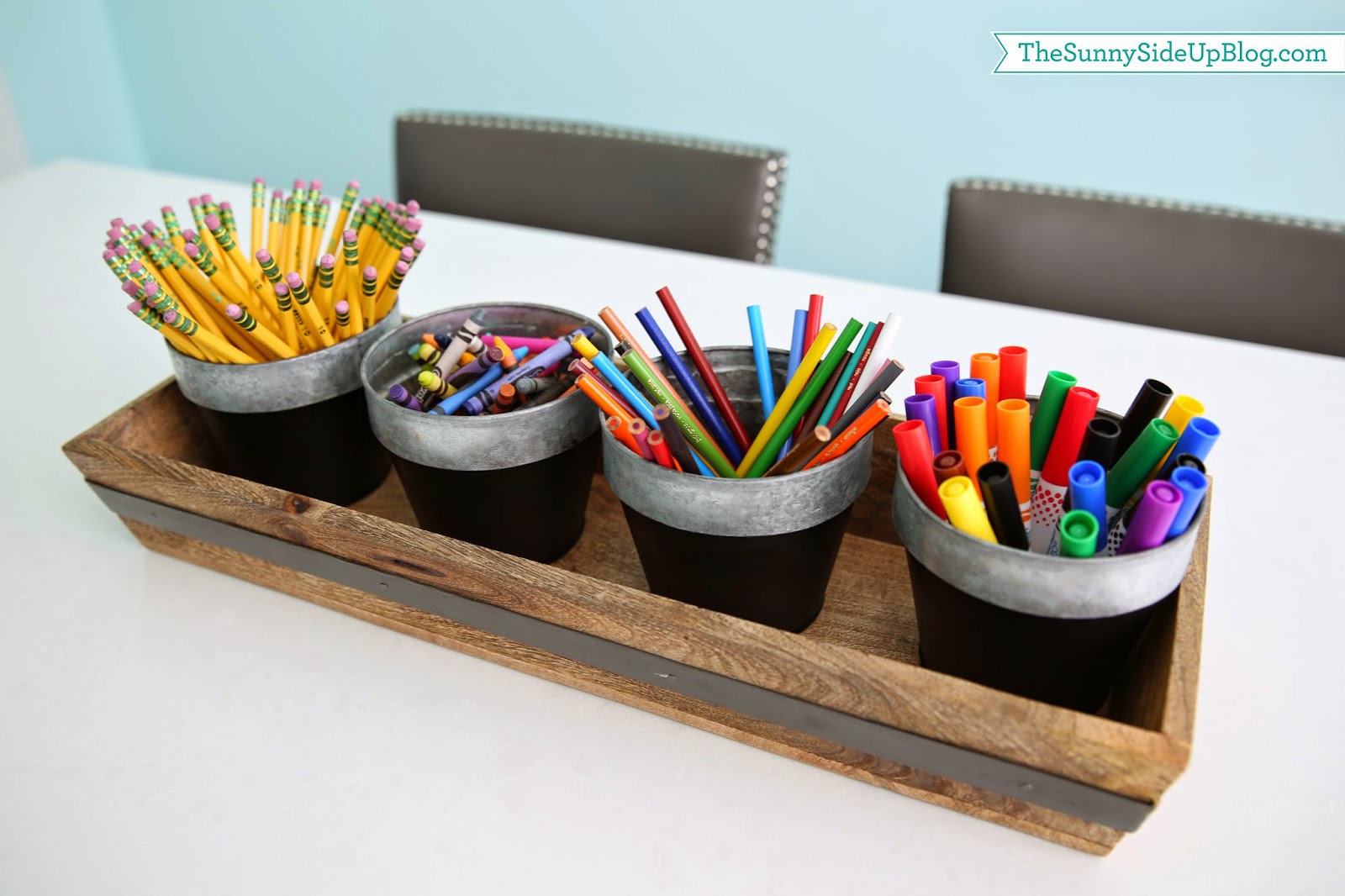 Organized craft/school supplies - The Sunny Side Up Blog