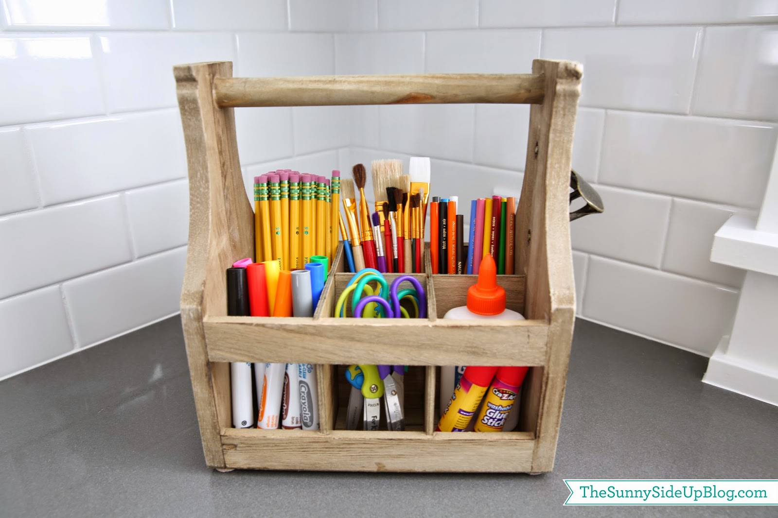 Organized Art and School Supplies