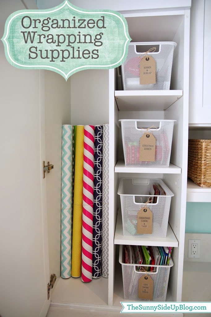 Organized Wrapping Supplies - The Sunny Side Up Blog