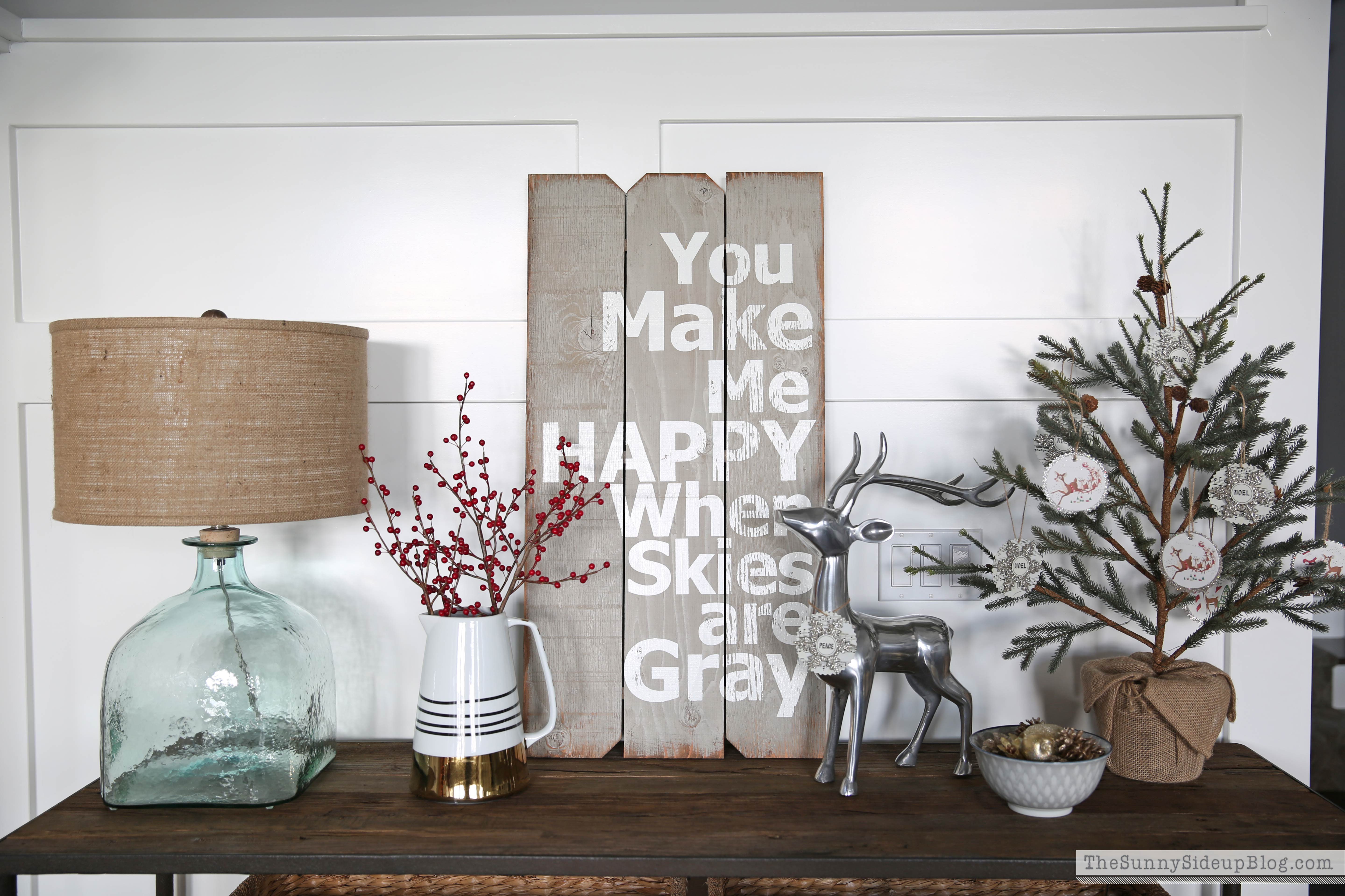 Neutral Christmas  Console  Table  The Sunny Side Up Blog