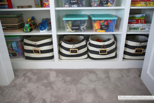 container store striped rigby bins