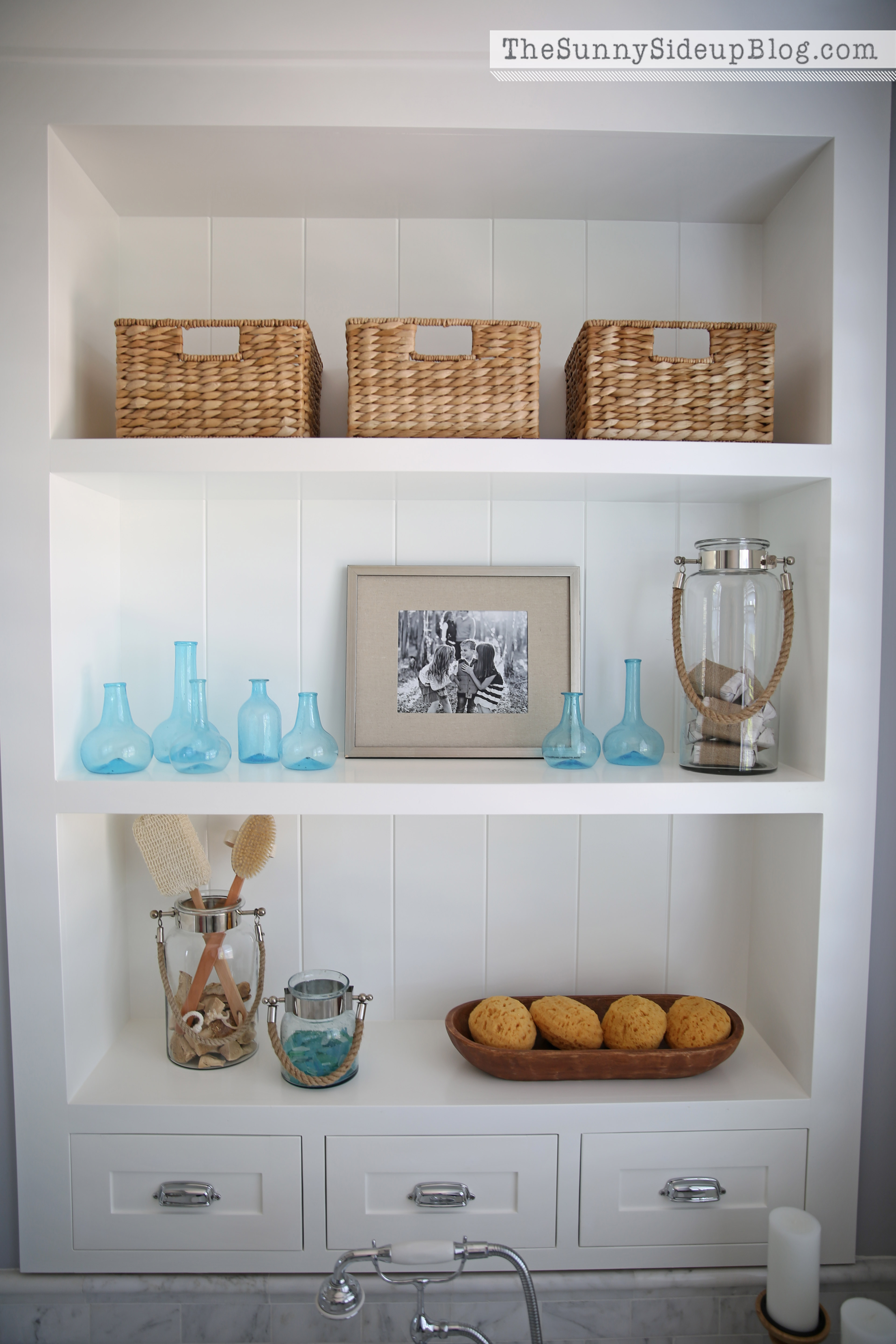 Master Bathroom Shelves/Tub - The Sunny Side Up Blog