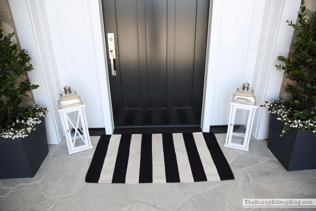 black-and-white-striped-rug