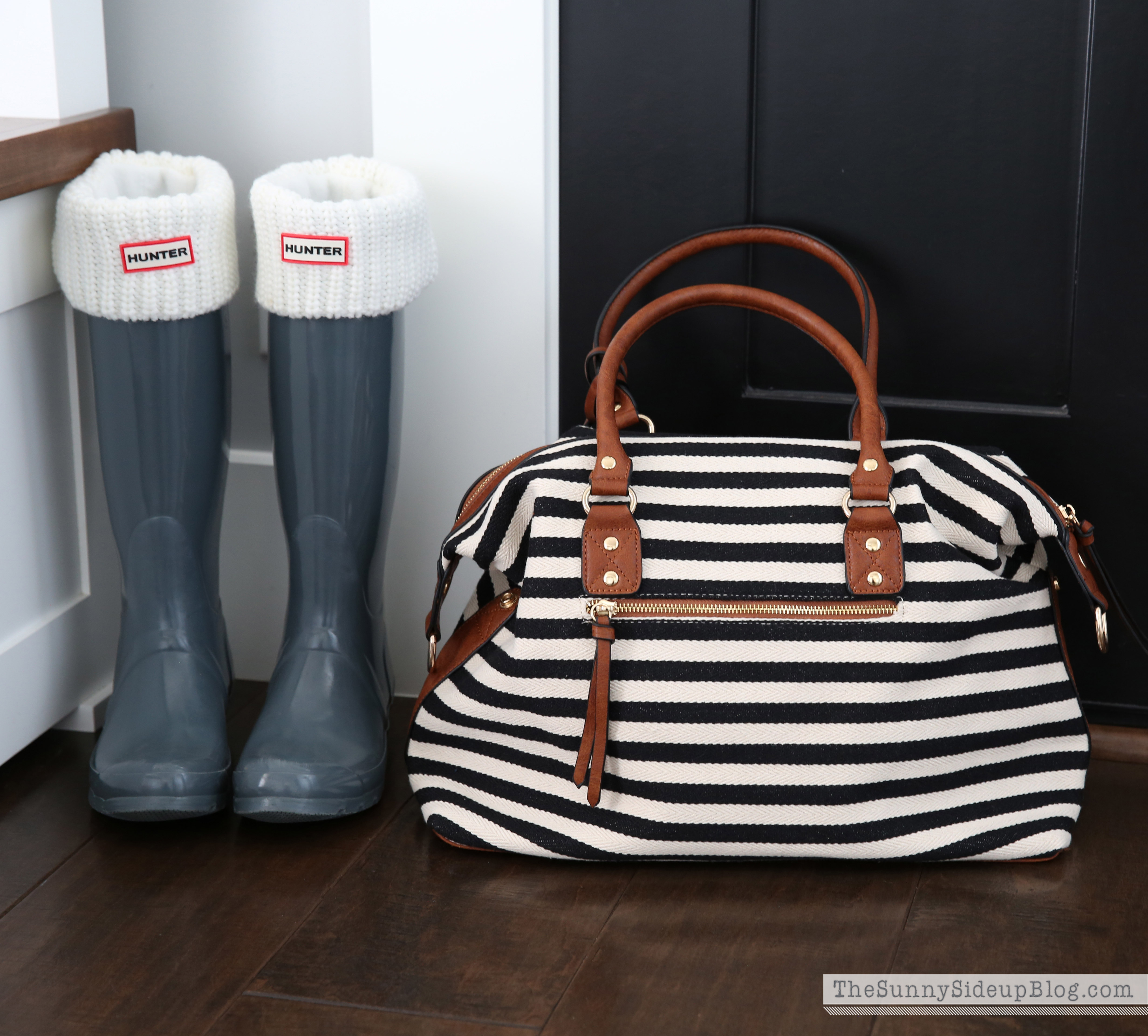 Madden Girl Jersey Striped Weekender Bag