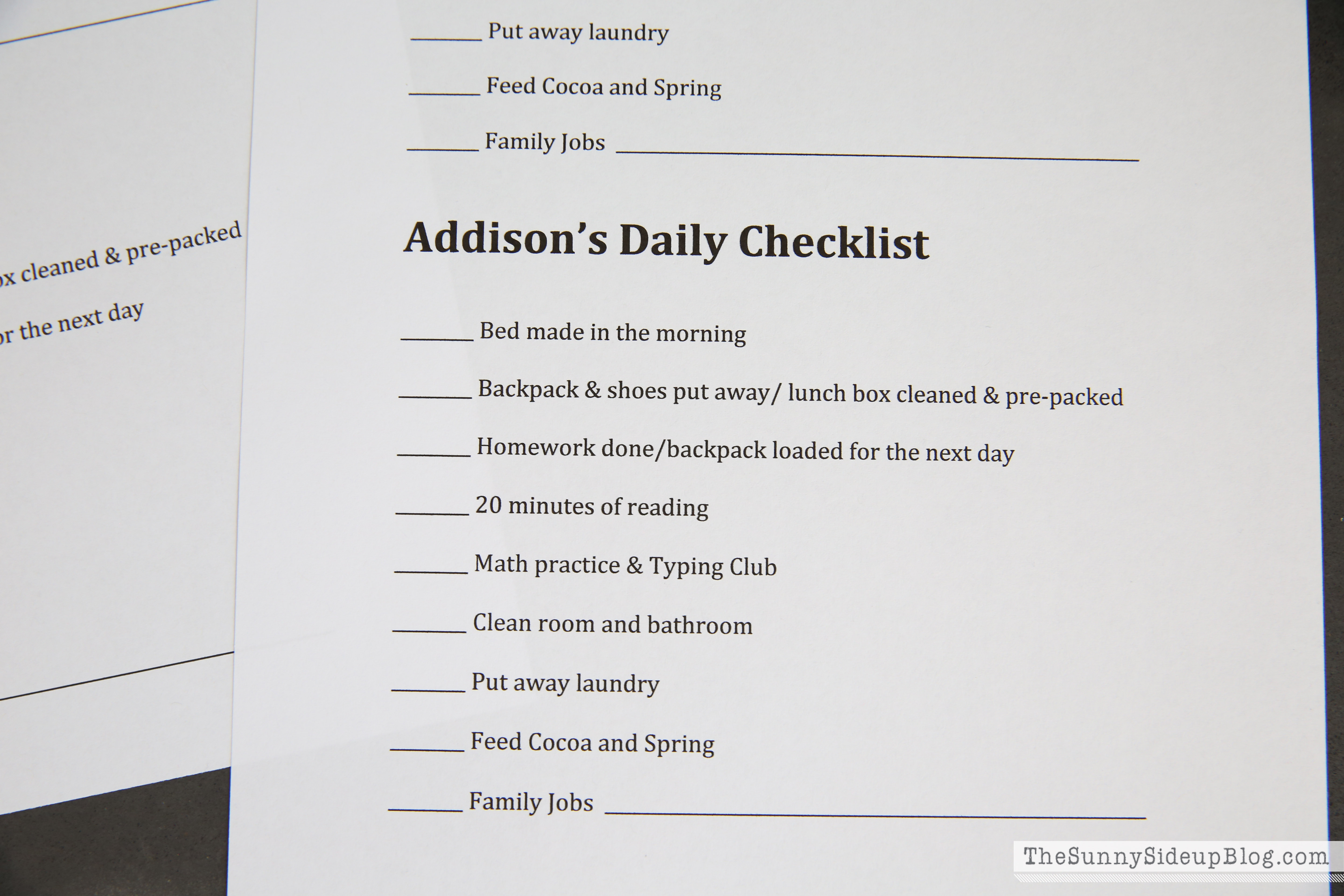 after-school-checklist