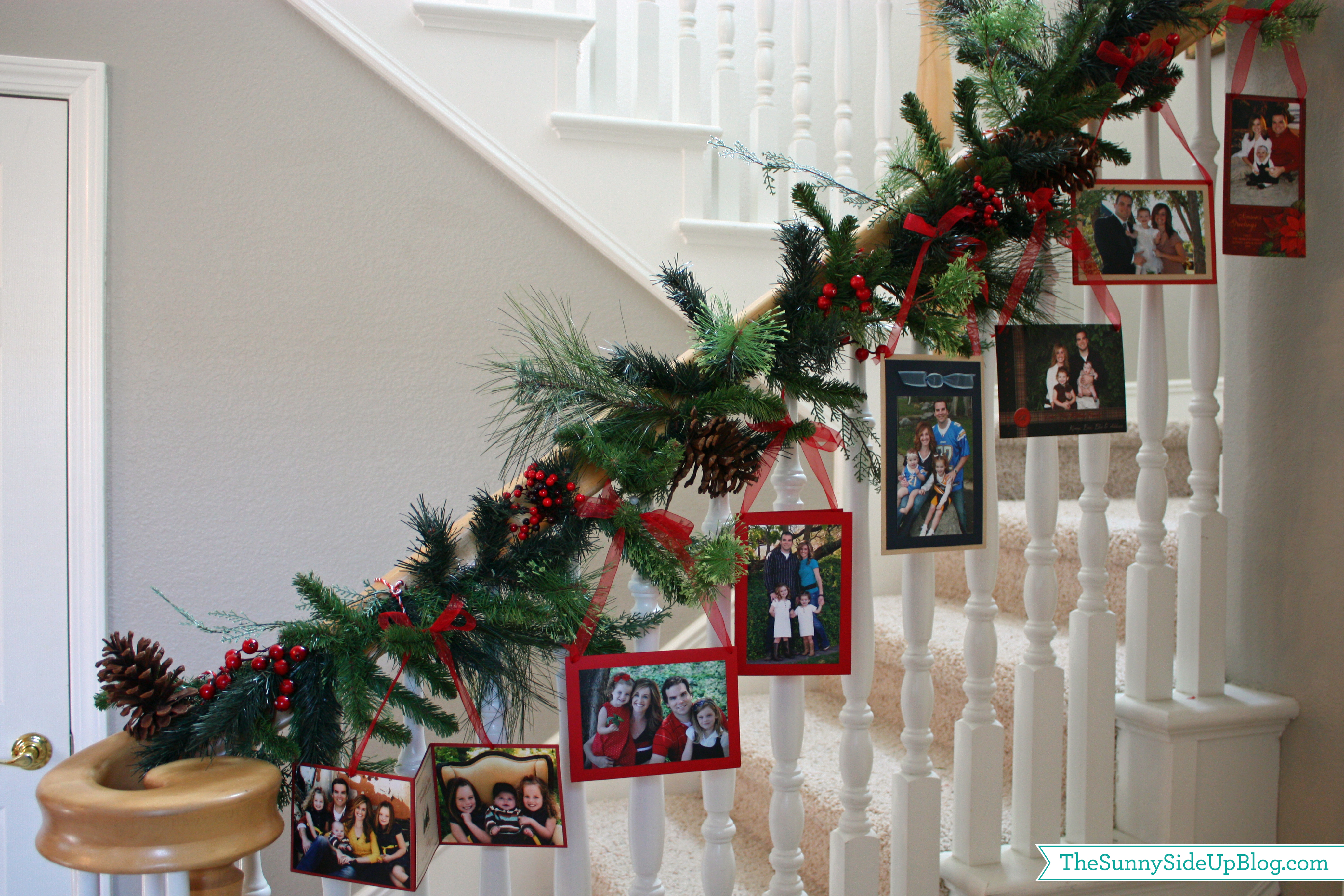 christmas card picture garland