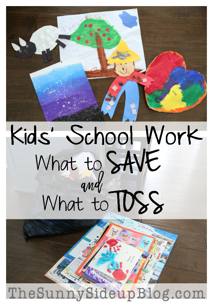 Kids' School Work (what to save and what to toss) - The Sunny Side