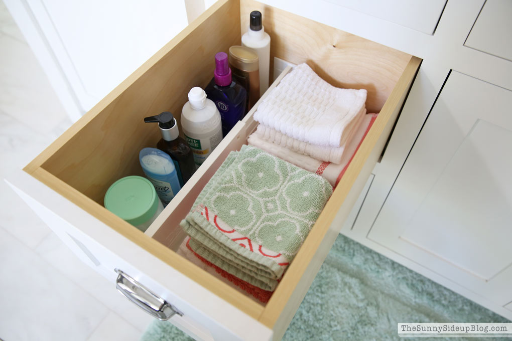 Organized Bathroom Drawers - The Sunny Side Up Blog