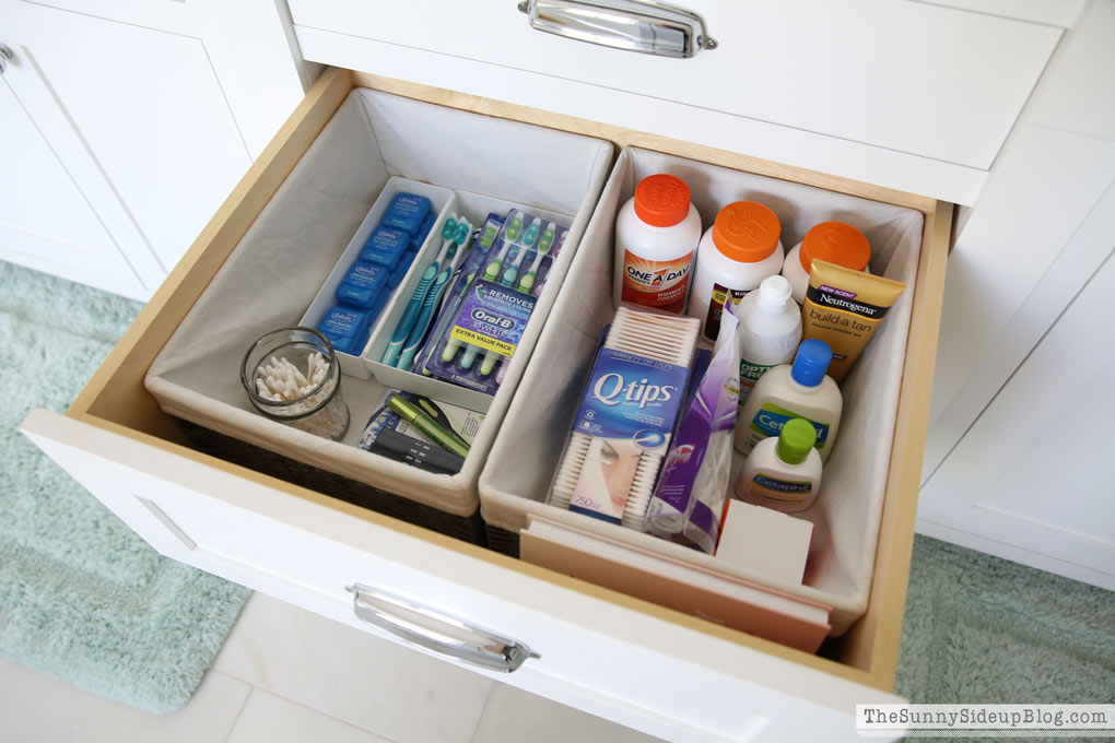 Organized Bathroom Drawers - The Sunny Side Up Blog