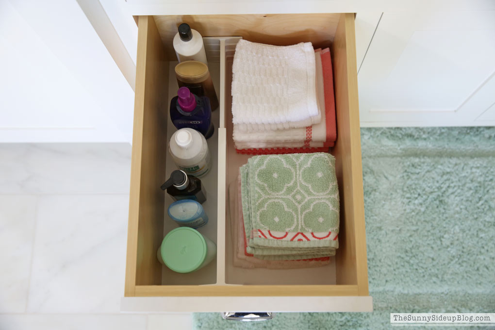 Organized Bathroom Drawers - The Sunny Side Up Blog