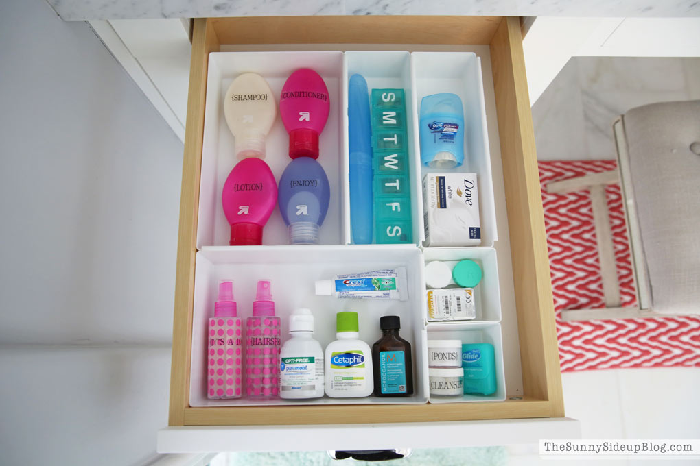 Organized Vanity Drawers