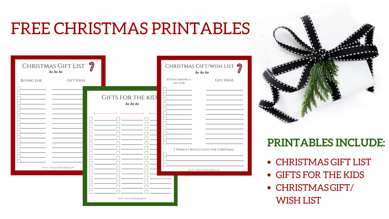 FREE CHRISTMAS PRINTABLES 