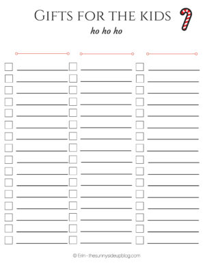 Free Christmas Printables for Organized Gift Giving! - The Sunny Side ...
