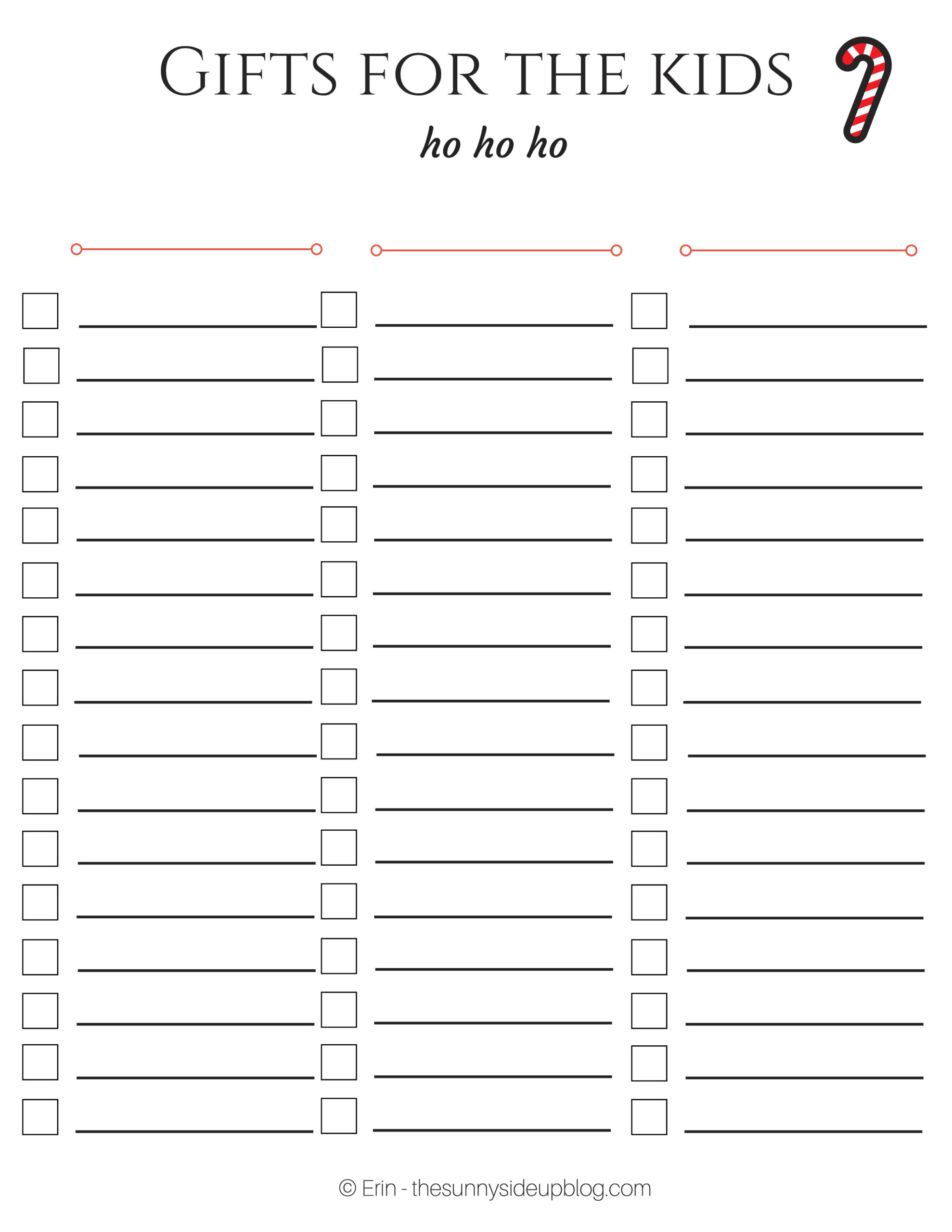 Free Christmas Printables for Organized Gift Giving! - The Sunny Side Up Blog