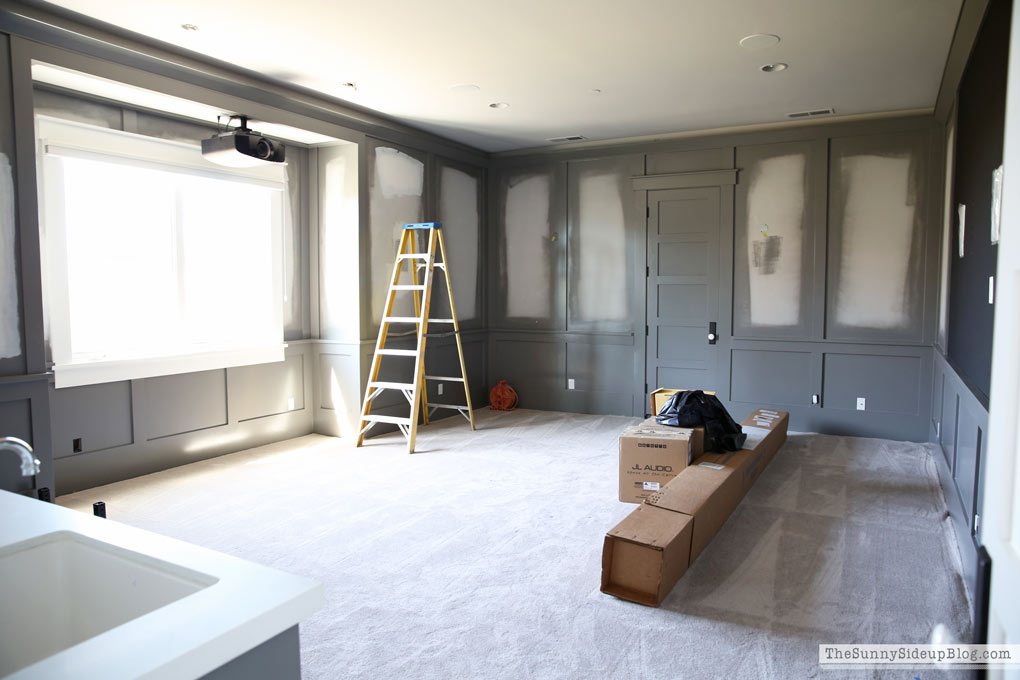 Theatre Room/Grey Built-ins/Shiplap