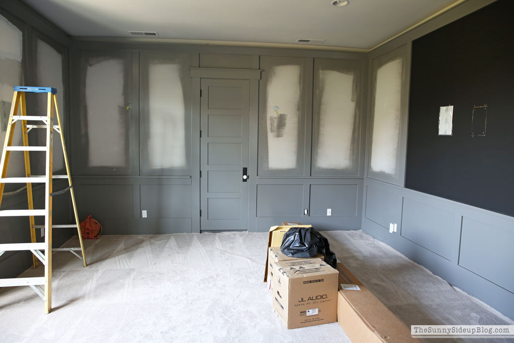 Theatre Room/Grey Built-ins/Shiplap