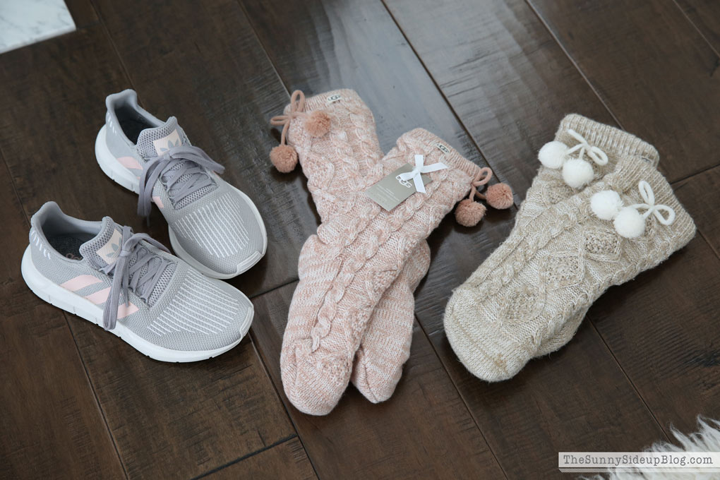 adidas shoes and ugg socks