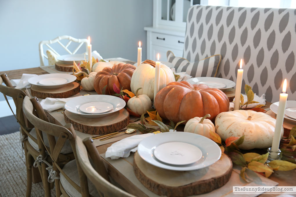 Candlelit Thanksgiving table