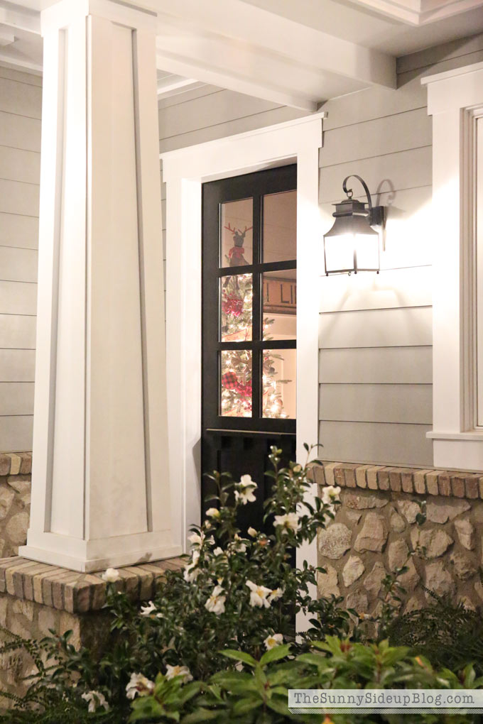 black dutch door - outside of mudroom