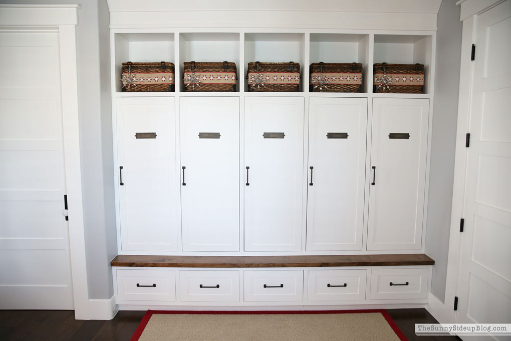 built-in mudroom lockers