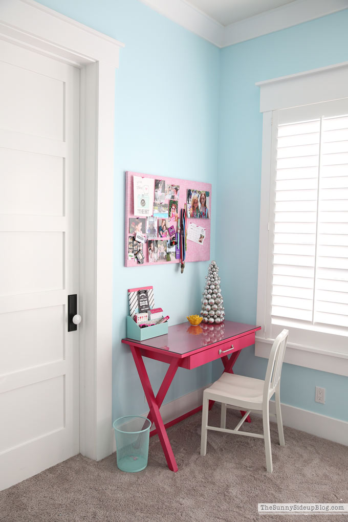 Pink Desk in Teen Room (Sunny Side Up)