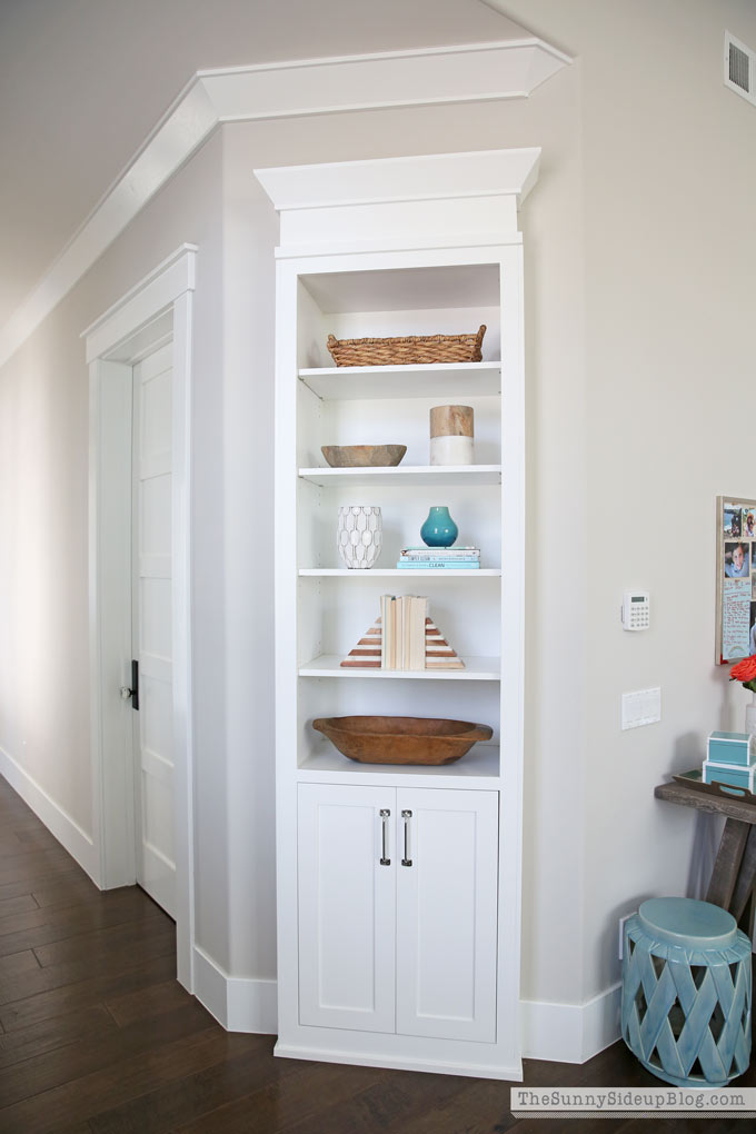 Master Bedroom Reveal! (Sunny Side Up) vaulted shiplap ceiling, plantation shutters, custom window bench seats, linen cabinet, french doors, wood floors, marble fireplace, sitting area, desk work space, spindle chairs.