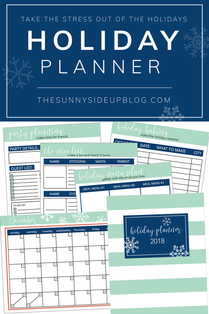 HOLIDAY PLANNER! Includes everything you need to organize your holidays! (Sunny Side Up)