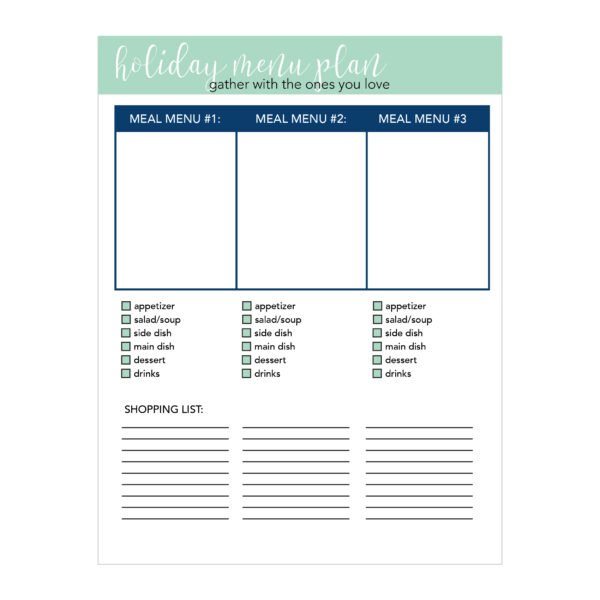 Holiday Planner - make the holidays less stressful! (Sunny Side Up)