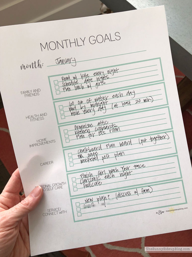 Goals/Habits/Plan Ahead Printables (Sunny Side Up)