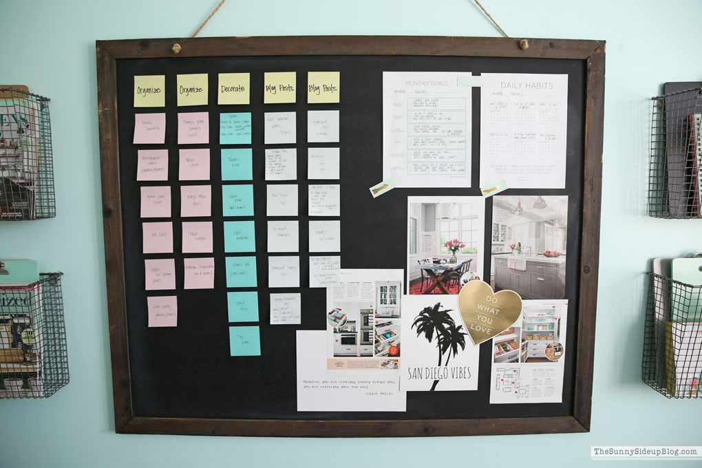 Visual goal and to-do list board (Sunny Side Up)