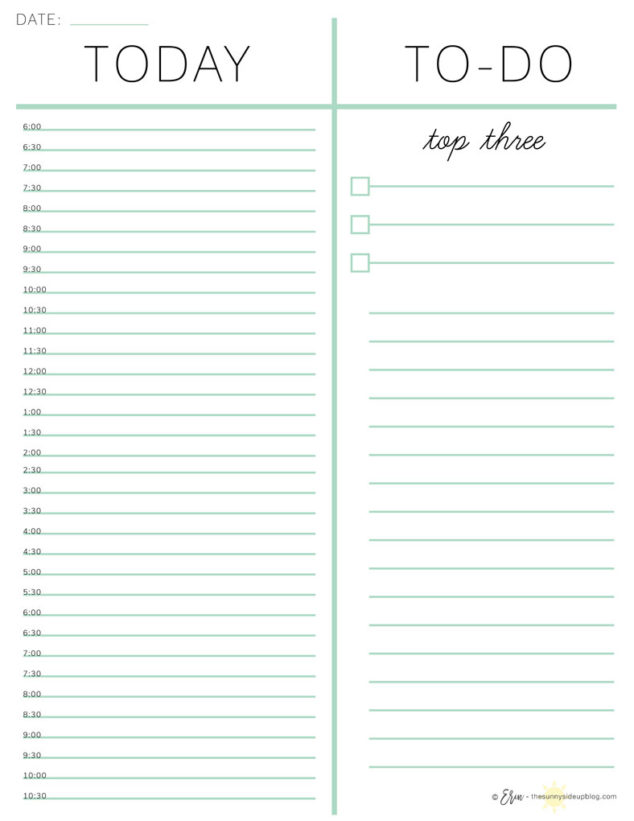 Monthly To-Do List and Calendar Pages (Sunny Side Up)