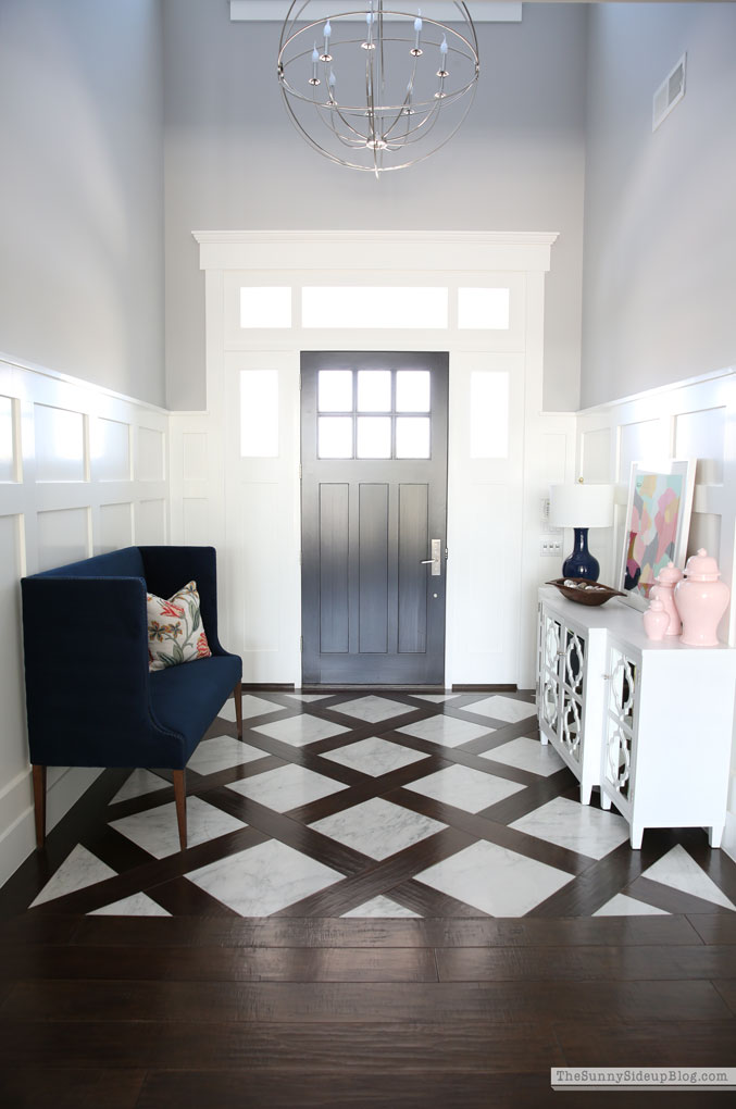 Entry marble wood floor (Sunny Side Up)