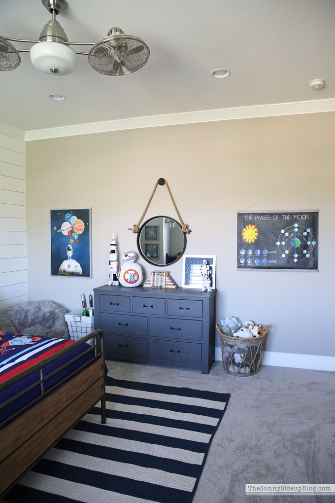 boys space themed bedroom