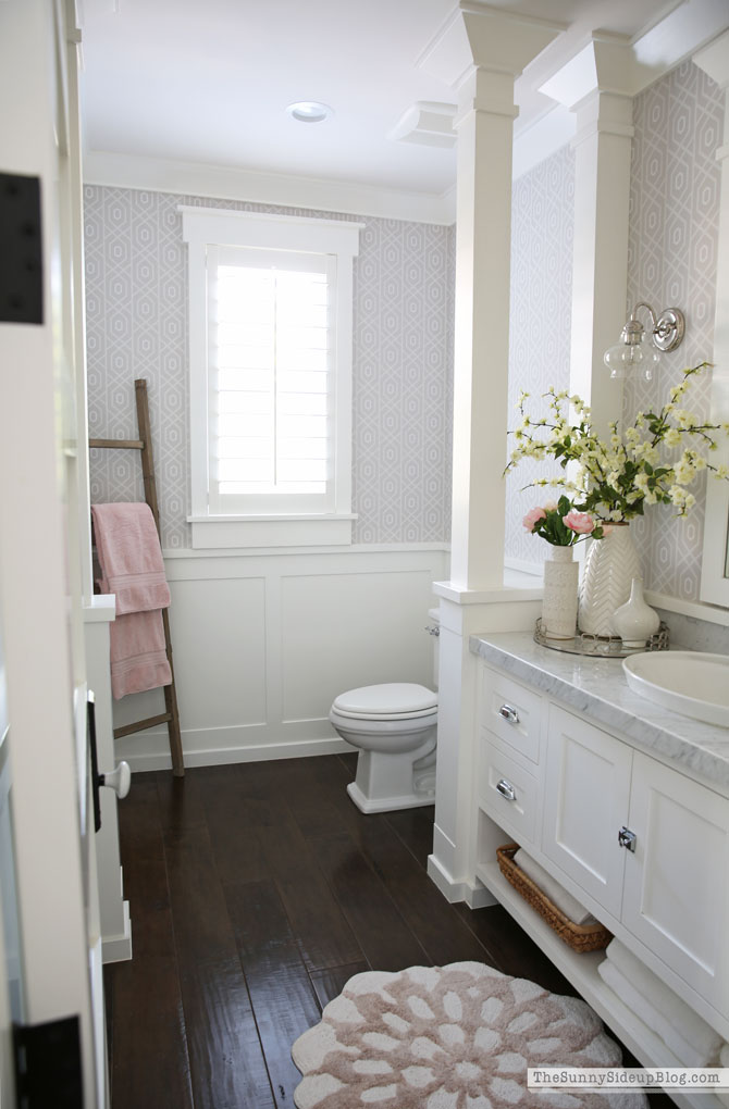 Powder Bathroom Summer Decor (Sunny Side Up)