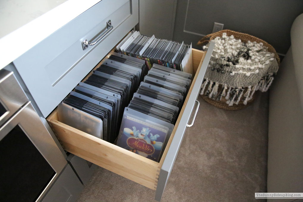 Theatre Room (organized drawers!) Sunny Side Up