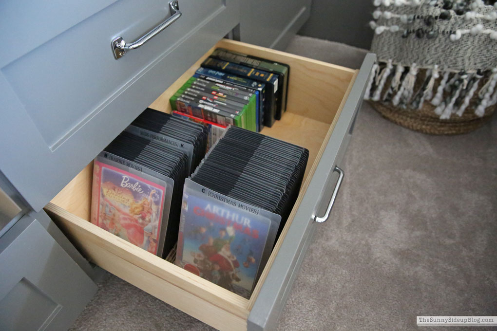 Theatre Room (organized drawers!) Sunny Side Up