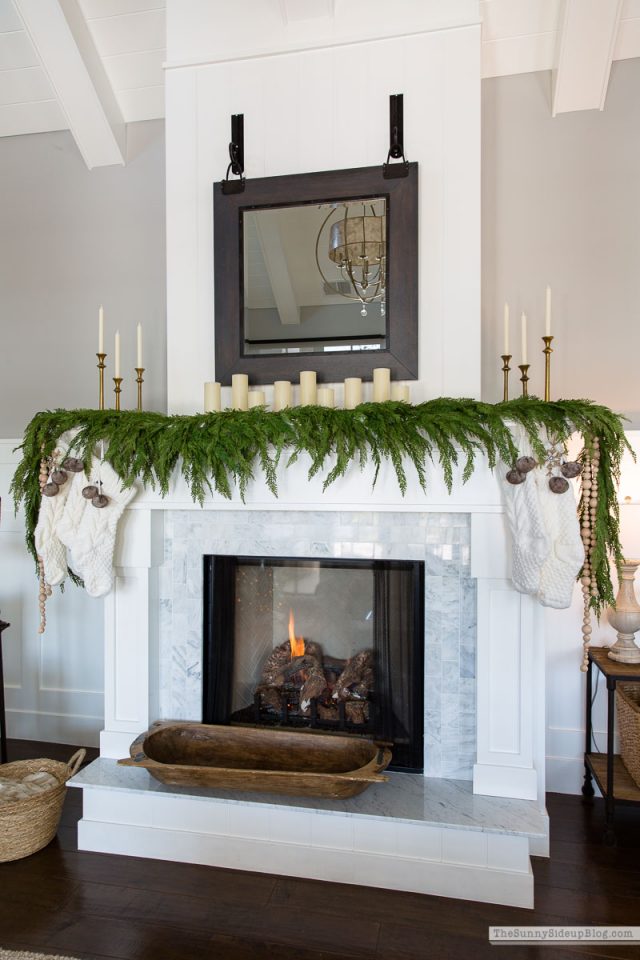 how-to-attach-garland-to-a-fireplace-mantel-and-other-fun-updates