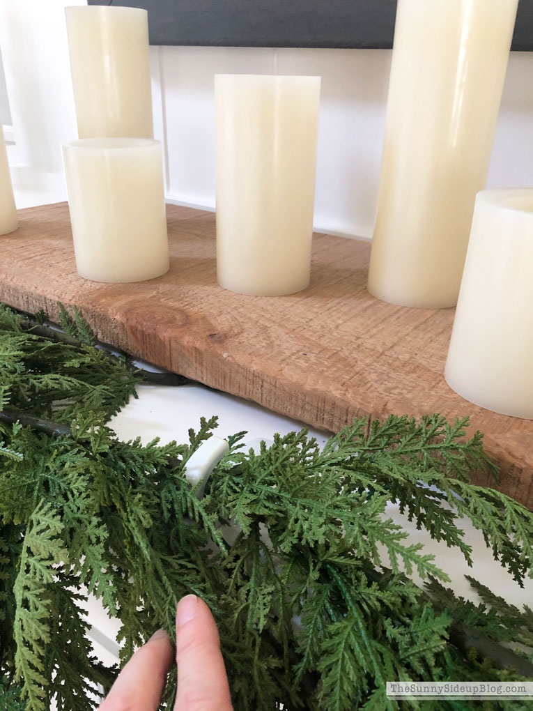 How to attach garland to a fireplace mantel (Sunny Side Up)