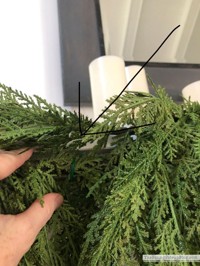 How to attach garland to a fireplace mantel (and other fun updates