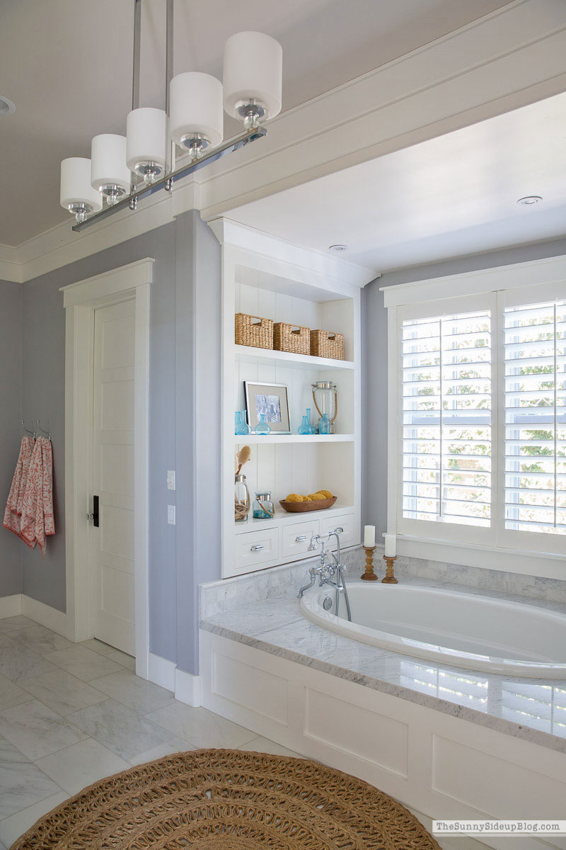 Master Bathroom Shelves/Tub - The Sunny Side Up Blog