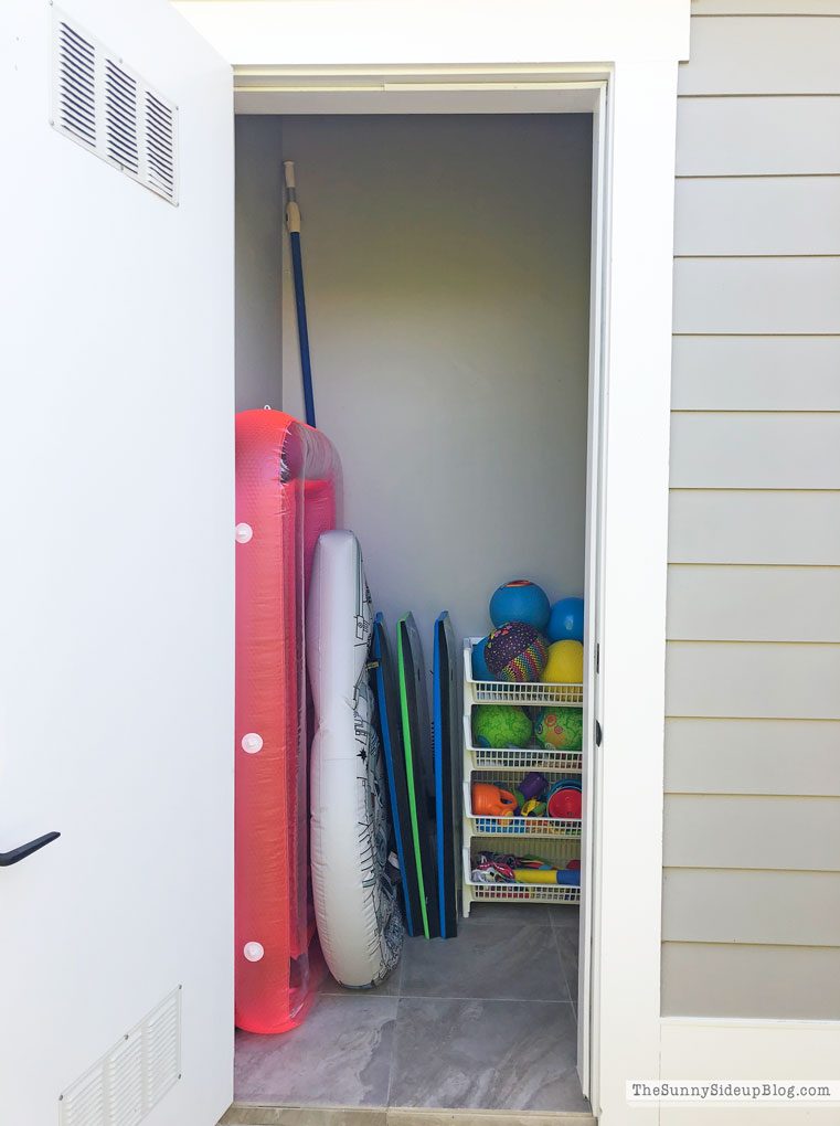 Organized Pool Closet (Sunny Side Up)