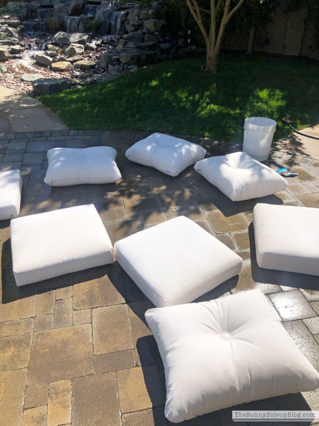 How to clean outdoor furniture cushions The Sunny Side Up Blog