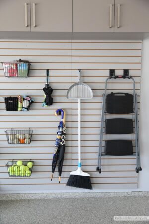 Organized Garage Slat Wall - The Sunny Side Up Blog